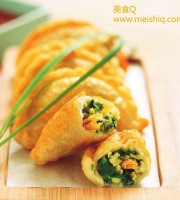 鲜香酥脆的韭菜盒子