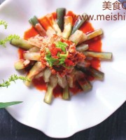 虾酱肉末茄条：别有风味