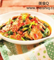 好吃又营养家常菜菠菜炒猪肝