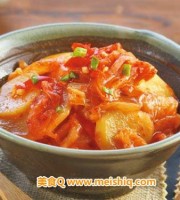 简易开胃辣白菜炒土豆片