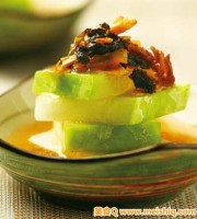 10分钟快手甜梅菜豆干蒸冬瓜