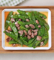 防便秘、清肠道的肉炒荷兰豆